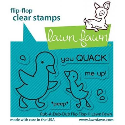 Lawn Fawn Clear Stamps - Rub-A-Dub-Dub Flip-Flop